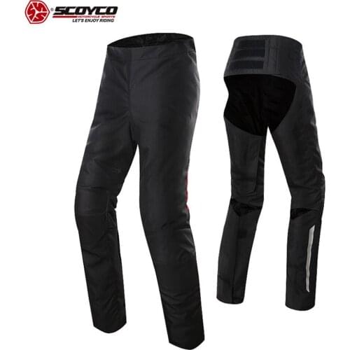 SCOYCO Motorcycle Riding Pant Reflective Light Warm Windproof Winter Pant for Man Easy Take Off Motocross Uniform Pants Moto