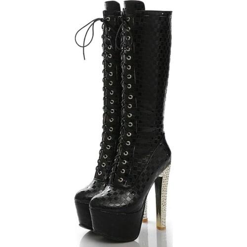 SHININGTHROUGH Women's High Boots