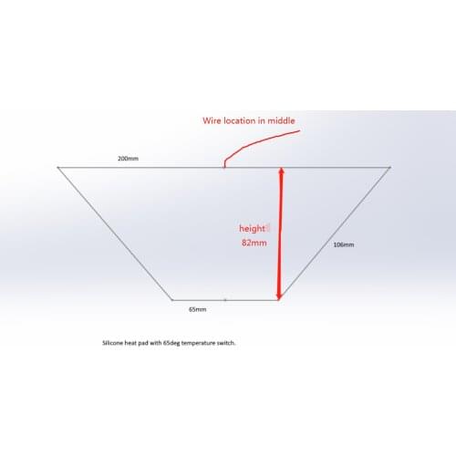 Trapezoid Shape Electric silicone rubber heater 220v