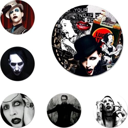 58mm Marilyn Manson Badge Brooch Pin Accessories For Clothes Backpack Decoration gift