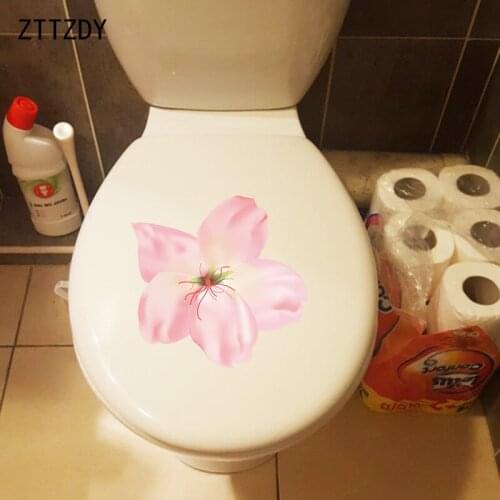 ZTTZDY 21.7*20.8CM Beautiful Fresh Peach Bathroom Toilet Sticker Home Bedroom Wall Decor T2-0519