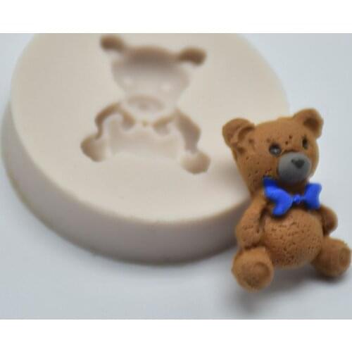 1pc Teddy Bear Silicone Mold Mini Fondant Mold Cake Decorating Tools Chocolate Gumpaste Mold Chocolate Aoap Mold Sugarcraft Tool