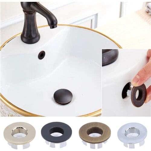 Creative Bathroom Parts Basin faucet Sink Overflow Cover Brass Six-foot ring Bathroom Product Basin Tidy Insert Replacement