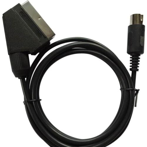 Xunbeifang 10pcs PAL version C-pin Plug Scart Video Cable for SEGA Mega Drive 1 for Genesis 1 EU cable