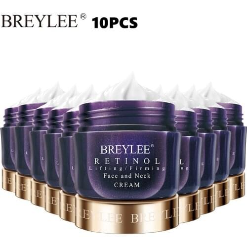 BREYLEE Retinol Firming Face Cream Anti Aging Remove Wrinkles Night Day Moisturizer Whitening Neck Facial Korea Skin Care 10pcs