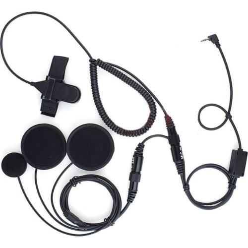2.5mm Jack Full face Close Motorcycle Helmet Headset PTT For Motorola Portable Radio TLKR T3 T4 T5 T6 T7 T8 T60 T80 T5428 T6500