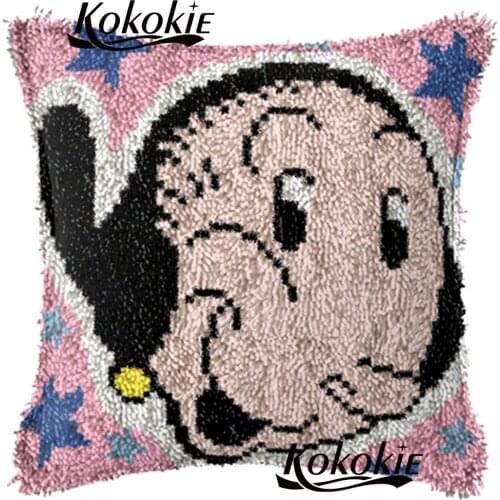 3d carpet craft kits for adults latch hook rug printed cushion counted cross stitch kits for embroidery Patchwork Pillowcase