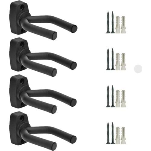 4 Pack Guitar Wall Mount Hanger Guitar Holder Wall Hook Holder Stand Guitar Accessories For Guitars Bass Mandolin Banjo Ukulele