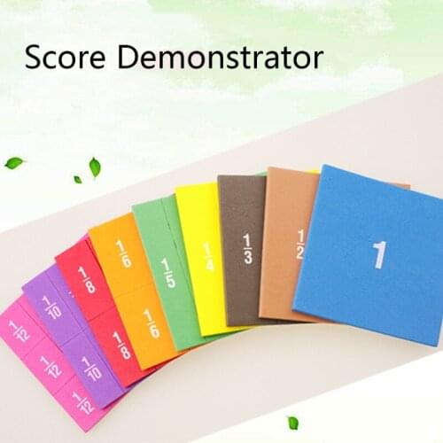97BE Math Fraction Cards for Primary School Kids Early Educational Study Toy Brain Training Necessary Tool