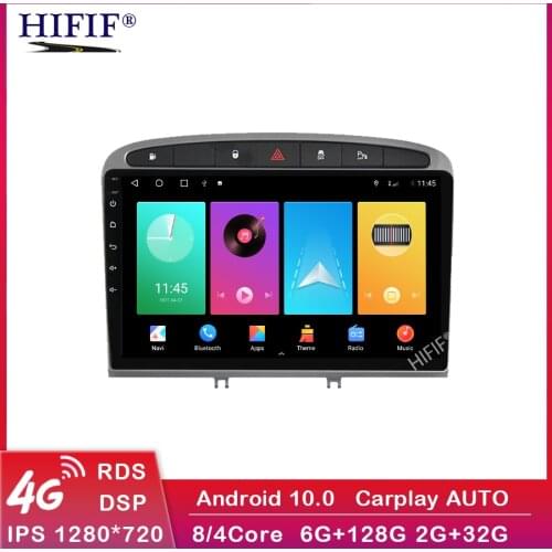 4G + 64G Android 10 Car DVD Player for Peugeot 408 308 308SW Car Radio GPS Navigation WIFI RDS IPS Multimedia Player 2din no dvd