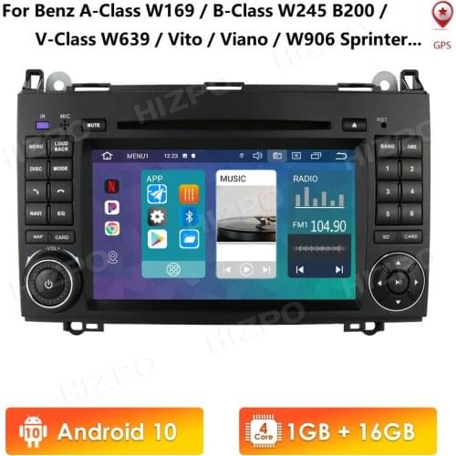 7 Inch 2din Android 10 Car Radio for Mercedes Benz W906 B200 W245 W169 W639 Sprinter GPS WIFI Car Stereo Multimedia Player