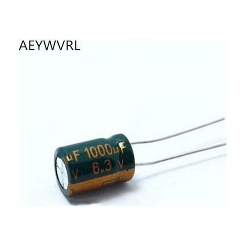 Free shipping 500PCS 1000UF 6.3V 8*12 Aluminum Electrolytic Capacitor 6.3V1000UF 8*12mm