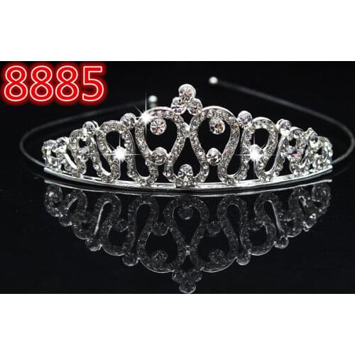 New Hot Bridal Wedding Crystal Tiara Headband Party Princess Prom Crown Kids Girl Hairband Hair Accessiories SMR88