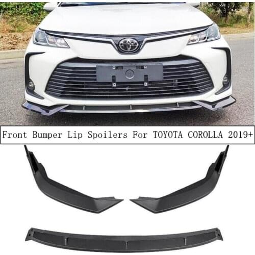 Front Bumper Diffuser Lip Spoilers For TOYOTA COROLLA 2019 2020 2021 High Quality PP Auto Accessories