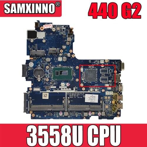 For HP 440 G2 450 G2 Laptop Motherboard 768150-601 768150-001 LA-B181P With SR1E8 3558U CPU MB 100% Tested Fast Ship