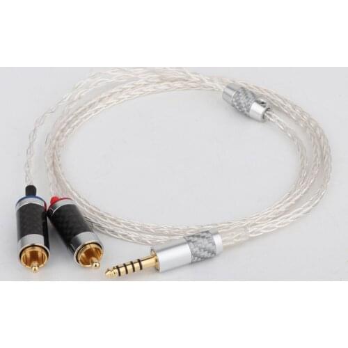 Hi-End 2.5mm TRRS Balanced Male to 2RCA Male for Astell&Kern AK100II, AK120II, AK240 Hifi Audio AUX Interconnect Cable
