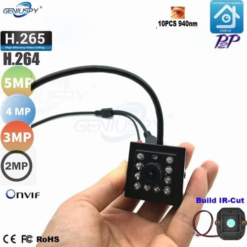 Geniuspy Tiny Size Bird Nest Camera 10pcs 940nm Ir Leds Night Vision 1080P 3MP 4MP 5MP Onvif Cctv Ir P2p Ip Camera For Nest