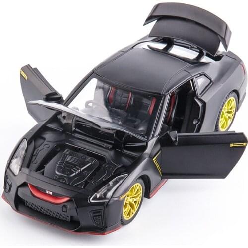 Classic alloy pull back 1:32GT sports car model,sound and light design,high simulation childrens toy gift,free shipping