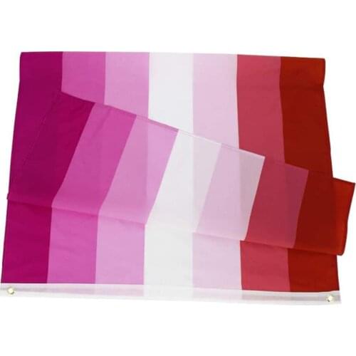 Lesbian Pride Flag LGBT 100 Pcs/Lot Gift Sports Vivid Color 3x5FT Polyester Banner Digital Printed Outdoor,Free Shipping