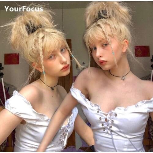 Cute kawaii vintage cross strap off-the-shoulder ruffles dress blue and black lace mini doll dress