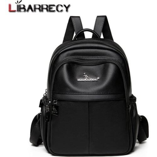 Fashionable High Quality Backpacks for Women 2021 New Solid Color Small Shoulder Backpack PU Leather Travel Bags for Ladies