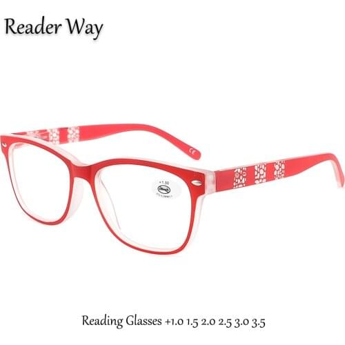 Fashion Ladies Reading Glasses +1.0 1.5 2.0 2.5 3.0 3.5 Spring Hinge Reader Eyewear High Quality Presbyopic Eyeglasses for Women