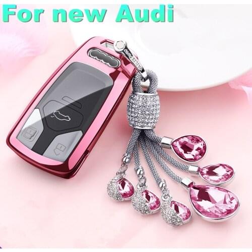 For new Audi A4L A5 Q7 Q5L A6 TTS 2018 2019 key set men and women Key set key shell gift car decoration accessories