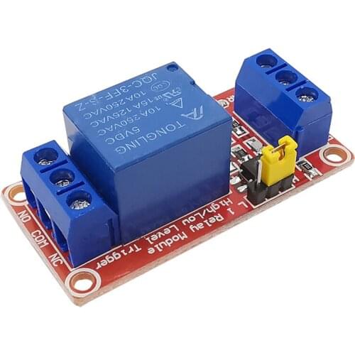 1Piece DC 5V one Channel Relay Module with Optocoupler Shield Board Supply High and Low Level Trigger Relay Module for Arduino
