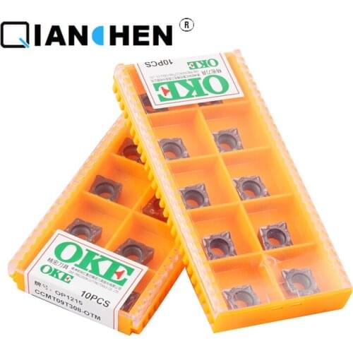OKE 10pcs/lot High Precision High Performance High Strength CNC CCMT09T308-OTM OP1215 Industry Carbide Inserts Hard Alloy