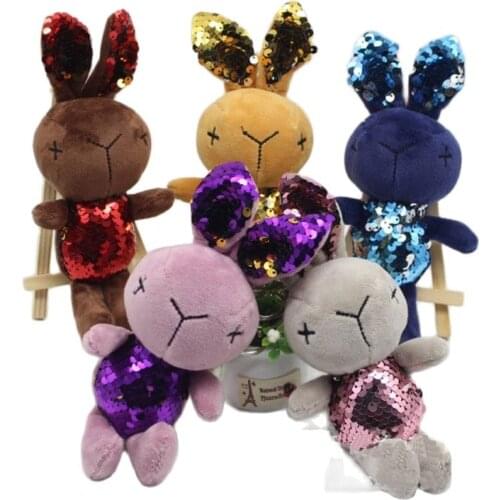 Wholesale 20pcs/lot 10cm cute animal Owl stuffed pendant soft Rabbit plush toys Keychain Small Dolls