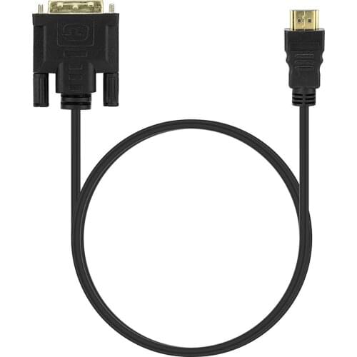 HDMI-compatible to DVI Cable Adapter for HDTV DVD Projector PlayStation 4 PS 5 4 3 TVBOX 1M Ultra-fine Bi-direction Adapter Gold