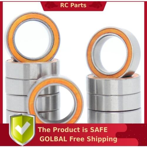 MR128RS Bearing 10 PCS 8x12x3.5 mm ABEC-3 Hobby Electric RC Car Truck MR128 RS 2RS Ball Bearings MR128-2RS Orange Sealed