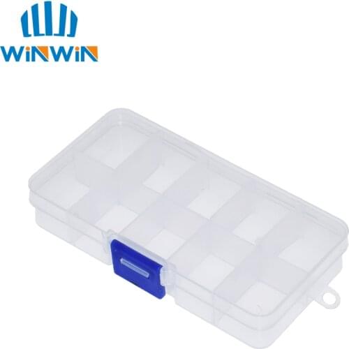 10 Grid can be remov transparent plastic small box kit storage box jewelry jewelry box electronic components parts finishing box