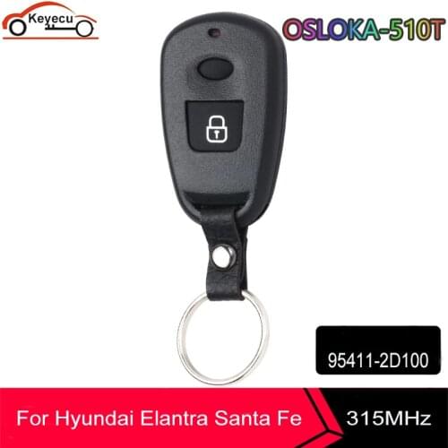 KEYECU New Replacement Remote Control Car Key Fob 315MHz 2 Button for Hyundai Elantra Old Elantra Santa Fe 2000 2001 2002-2006