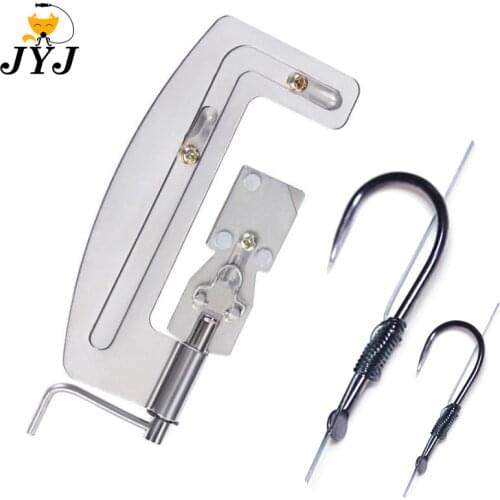 1pc Flaky Stainless Steel Fishing Hook Tier Knots Tie Loop Tyer Tools Kit Fishing Line Knotter Tying Fishing Tool