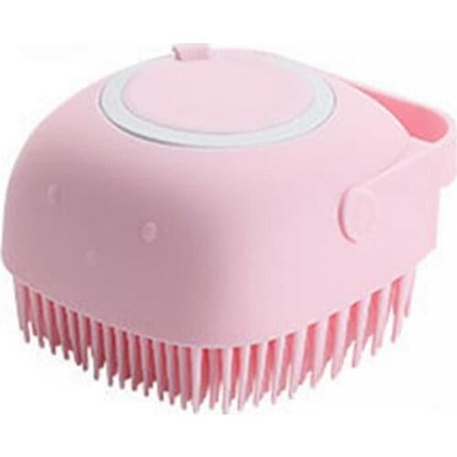 Baby Bath Brush Non-slip Handle Multifunctional Silicone Baby Shower Scrubber Dispenser for Infant