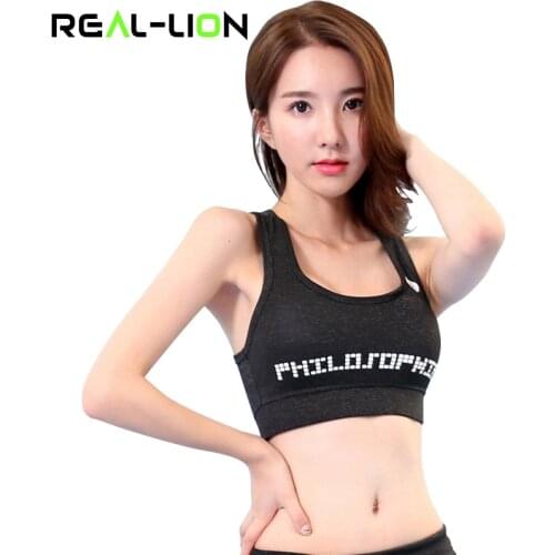RealLion Sport Bra Tops Plus Size Running Vest Female Gym Clothing for Women Underwear Fitness Sports Wear Quick Dry