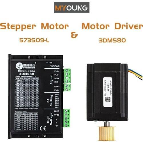 Leadshine Nema23 3Phase Stepper Motor 573S09-L and 573S15-L Shaft Dia.8mm for Co2 Laser Cutting Engraving Machine