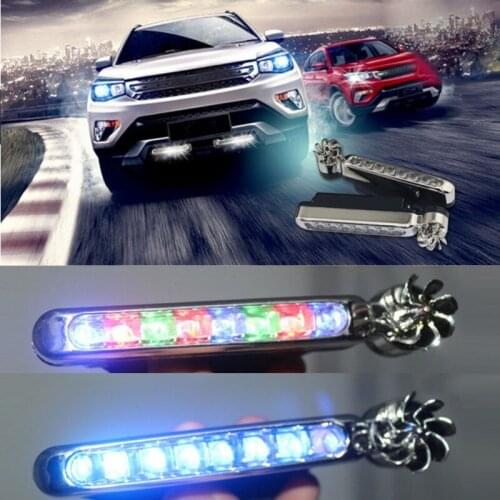 1 Pair/2pcs Universal Wind Energy Daytime Running Lights Car Daytime Fog Lights DRL Waterproof