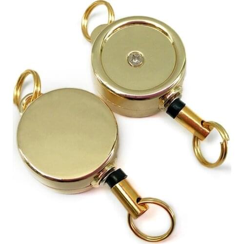 1 Pcs Zinc Alloy Retractable Badge Holder Reel ID Badge Holder Fine Keychain Nurse Accessories