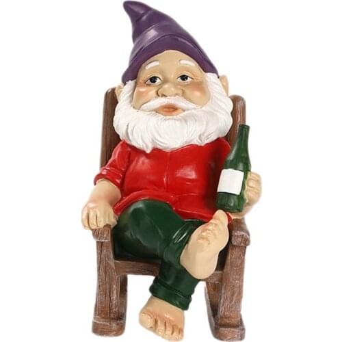 Funny Resin Figurines Gnome Garden Decoration Statue Outdoor Pastoral Landscape Ornaments Garden Decoration