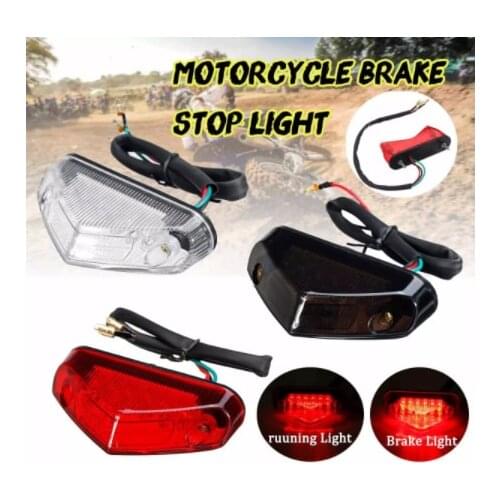 12V 12LED Rear Lights Motorcycle Lighting Moto Brake Stop Tail Light Indicator Lamp Motorbike Dirt Bike ATV Light Universal