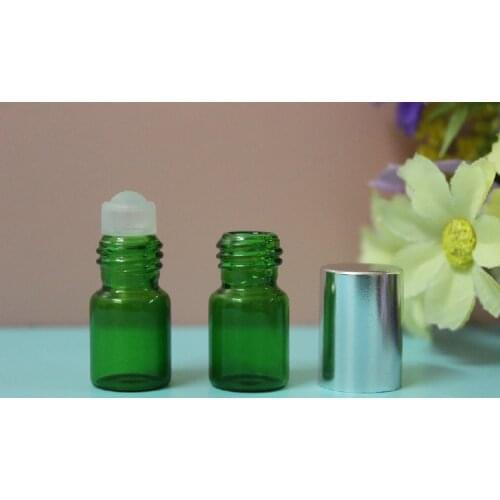 10x2ml green glass roll on bottles for sale mini small perfume bottles with glass roller ball essential oil container wholesale