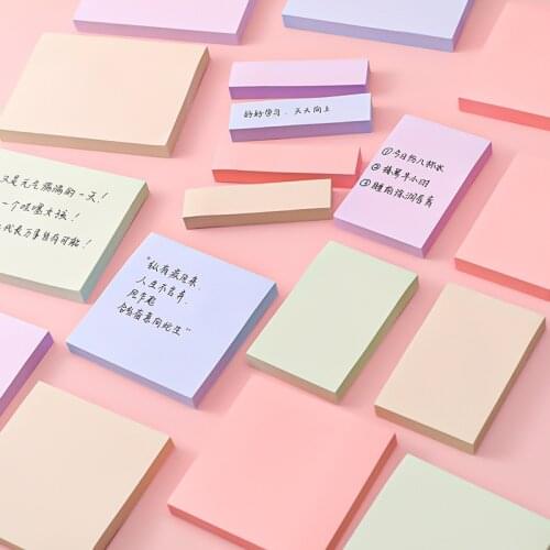 100 Page/ Lot Colored N Times Sticky Notes Office School Memo Pad Small Large Size Cute Planner Notepad Sticky Memo Sheets Cheap