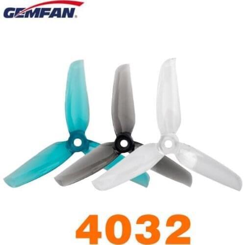 12pair Gemfan 4032 4inch 3 Paddle CW CCW Propeller Prop with 5mm Hole compatible 1406-2205 Brushless Motor for FPV Racing Drone