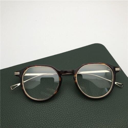 2021 Titanium Acetate Vintage Square Eyeglasses Men Women Retro Eye Glasses Frame Optical Myopia Prescription Eyewear Oculos