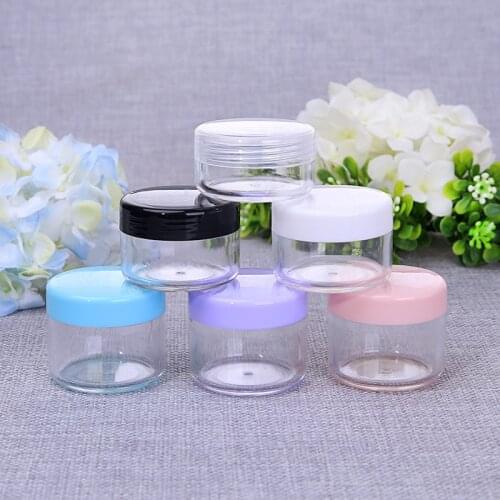 3Pcs/Set Cosmetic Travel Storage Bottles Refillable Bottle Plastic Empty Makeup Cream Container Beads Earrings Jar 10g/15g/20g