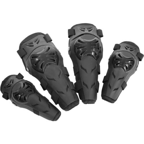 4 pcs Motorcycle Motocross Cycling Elbow and Knee Pads Protector Guard Armors Set Black
