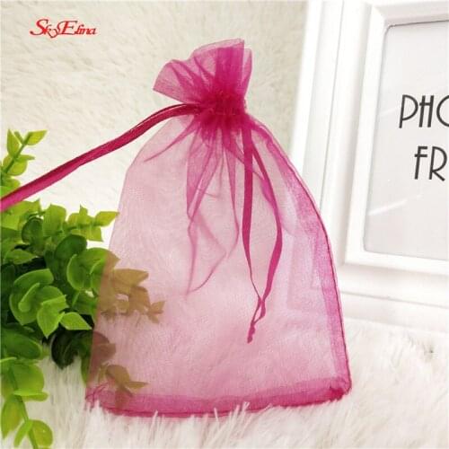 50pcs Organza Bags 20x30cm Candy Bags Jewelry Packaging & Display Drawable Organza Bags Wedding Birthday Party Gift Bags 5Z