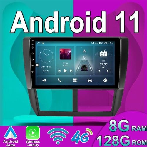 Android 10 128G 9'' IPS Car Radio for Subaru Forester SG 2002 - 2008 Stereo Multimedia Player Navigation GPS